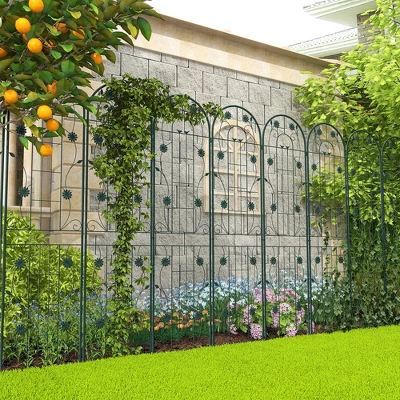 Costway 4 Pack Rustproof Metal Garden Trellis 71" X 20" Wire Lattice Panel For Patio Green/White 6 Costway 4 Pack Rustproof Metal Garden Trellis 71" X 20" Wire Lattice Panel For Patio Green/White - Image 4