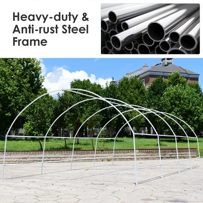 10'X6.5'X20' Walk-in Greenhouse Backyard Grow Tents Steel Frame 8 Windows 10 10'X6.5'X20' Walk-in Greenhouse Backyard Grow Tents Steel Frame 8 Windows - Image 8