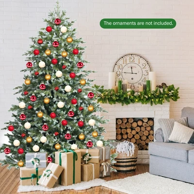 Costway 7ft Artificial Christmas Spruce Hinged Tree W/ 1260 Mixed PE & PVC Tips 4 Costway 7ft Artificial Christmas Spruce Hinged Tree W/ 1260 Mixed PE & PVC Tips - Image 2