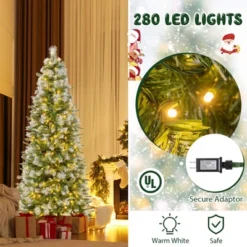 Costway 6/7.5/9 FT Pre-Lit Artificial Christmas Tree With 580/820/1228 Frosted Tips 470 LED Lights -Costway GUEST 783ec1d7 158b 4c6c 8562 773da777e4cf