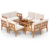 Costway 10 PCS Acacia Wood Patio Furniture Set With Cushions And 2-Tier Coffee Table -Costway GUEST 786ef263 7de5 4ffb 91e9 3e331e01bfa4