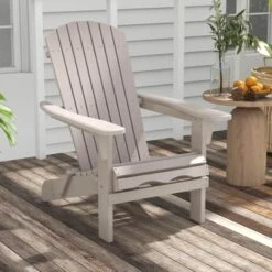 Costway Folding Adirondack Chair Set Of 1/4 With High Backrest & Wide Armrests Wooden Grey -Costway GUEST 7909dd5c 3322 4964 a7c3 399ec730e5ca