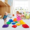 Costway 11 Pcs Colorful Stepping Stones With Full Non-Slip Edging Toys For 3+ Toddlers
