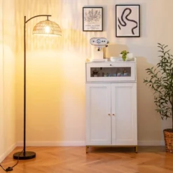 Costway Arc Floor Lamp Modern Tall Standing Lamp With Hanging Lampshade Anti-tipping Base 13 Costway Arc Floor Lamp Modern Tall Standing Lamp With Hanging Lampshade Anti-tipping Base -Costway GUEST 7a3d5081 ba98 41b7 82aa 8001207e9b73