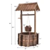 Costway Outdoor Wooden Wishing Well Bucket Flower Plants Planter Patio Garden Home Decor -Costway GUEST 7a4bb2b9 8395 40af 937a f8fa6241bef5