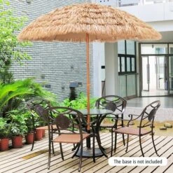 Costway 8 FT Patio Thatched Tiki Umbrella 8 Ribs Portable Hawaiian Hula Beach -Costway GUEST 7a686404 1d0b 447a a39a 082649db56fa