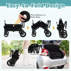 Costway Wagon Stroller For 2 Kids Push Pull Double Stroller With Adjustable Handle -Costway GUEST 7a7407a3 3049 40d5 8cdd ea6293ca9520