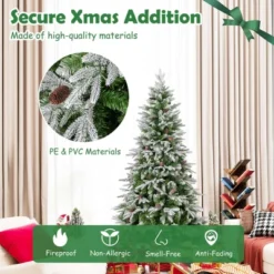 Costway 6/7.5/9 FT Artificial Christmas Tree Hinged Xmas Tree With 765/1135/1871 Branch Tips 280/470/690 Lights -Costway GUEST 7a9bb23a 5707 43b0 8db4 e91cc1e23d6f