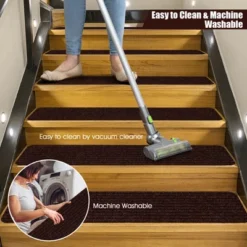 Costway 15 PCS Slip-resistant Stair Mats 30'' X 8'' Non-Slip Stair Treads Carpet 20 Costway 15 PCS Slip-resistant Stair Mats 30'' X 8'' Non-Slip Stair Treads Carpet -Costway GUEST 7ad8a406 4006 46c4 b769 1021c44850cc