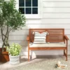 Costway Patio Bench Outdoor Solid Wood Loveseat Chair With Backrest & Cushion Porch Garden -Costway GUEST 7ae5728d 4cd7 4f41 a1a2 ddda7a51ecfd