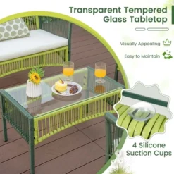 Costway 4PCS/8PCS Patio Round Wicker Conversation Set With Cushions Tempered Glass Side Table -Costway GUEST 7d2af006 09c0 44fb 926c 6c9bde550866