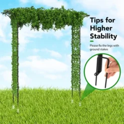 Costway 81" Metal Garden Arbor Garden Arch Trellis Wedding Arch Decoration Black -Costway GUEST 7dab9106 051a 4aed 9c4c 3e65331b8b54