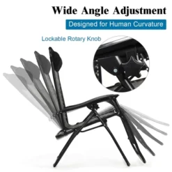 Costway Patio Rattan Zero Gravity Lounge Chair Chaise Folding Recliner W/Headrest BrownMix Brown -Costway GUEST 7e9b2058 ce3b 4b4c 8a7a 0682999fc28d