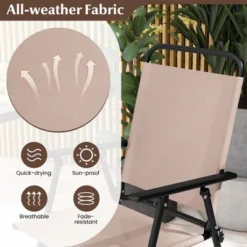Costway 3PCS Patio Bistro Set Folding Chairs Round Bar Table With 1.6'' Umbrella Hole Yard 16 Costway 3PCS Patio Bistro Set Folding Chairs Round Bar Table With 1.6'' Umbrella Hole Yard -Costway GUEST 7f01dc0a 69ef 413b 86f1 3aebfdc26251