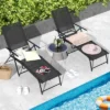 Costway 2 Piece Patio Folding Chaise Lounge Chairs With 6-Level Backrest Reclining Chairs Tan/Black/Grey -Costway GUEST 7f869680 1d5c 4d5f 9bf2 7d3a56aec10b