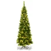 Costway 7.5ft Pre-Lit Hinged Pencil Christmas Tree 350 White Lights -Costway GUEST 807f70e2 54ff 4668 aadd d2c3de6b2a4e