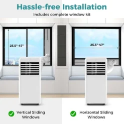 Costway 5000 BTU (8000 BTU ASHRAE) Portable Air Conditioner With Dehumidifier And Fan Sleep Mode And 24H Timer -Costway GUEST 809c0f1c 23e6 4329 881a 84ff1df3facc