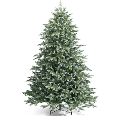 Costway 7ft Artificial Christmas Spruce Hinged Tree W/ 1260 Mixed PE & PVC Tips 11 Costway 7ft Artificial Christmas Spruce Hinged Tree W/ 1260 Mixed PE & PVC Tips - Image 9