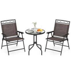 Costway 3 PCS Outdoor Bistro Dining Furniture Set With 1.57" Umbrella Hole Rippled 19 Costway 3 PCS Outdoor Bistro Dining Furniture Set With 1.57" Umbrella Hole Rippled -Costway GUEST 82797c5b b67b 4e8f 8902 0e795a48d159