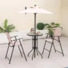 Costway 4PCS Patio Bistro Set Folding Counter Height Chairs Round Bar Table& Umbrella -Costway GUEST 82a35b02 a38e 4626 b4bd 1042b2fd0b65