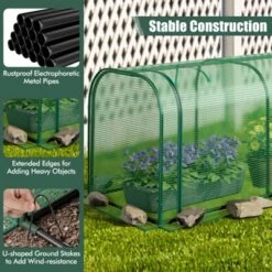 Costway Portable Mini Greenhouse 47" X 22" X 24" Outdoor Indoor Tunnel Greenhouse Green/White -Costway GUEST 841a7720 026e 4d5e b981 94d3ebfc7913