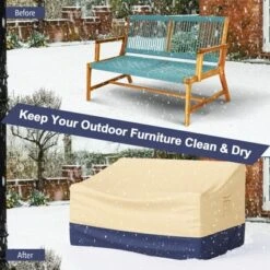 Costway Patio 60''x43'' 2-Seater Bench Loveseat Deep Sofa Cover Waterproof Handle Air Vent 18 Costway Patio 60''x43'' 2-Seater Bench Loveseat Deep Sofa Cover Waterproof Handle Air Vent -Costway GUEST 84d82b84 4aae 41ce bf97 78b399845f2c