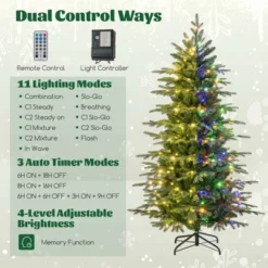 Costway 6/7.5/9 FT Artificial Christmas Tree With 714/1162/1770 Branch Tips 260/280/560 LED Lights 3 Timers Remote -Costway GUEST 85413ebb c5e3 4510 bd28 0c1ab8ea8694