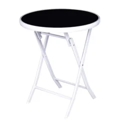 Costway 3 PCS Folding Bistro Table Chairs Set Garden Backyard Patio Furniture Black -Costway GUEST 85b645d8 7725 4801 a8b3 2d2df248a283