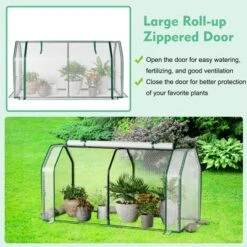 Costway 47.5''x 21.5''x 24''Portable Mini Greenhouse With 2 Zipper Doors & Ground Stakes -Costway GUEST 861ffe51 4adb 43da 9627 c9708241f4c3