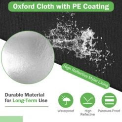 Costway 48''x24''x60'' Mylar Hydroponic Grow Tent W/Observation Window & Floor Tray GrayBlack -Costway GUEST 8689cfee 3a9b 476d b963 01880b6769c2