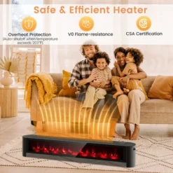 Costway 1400W Electric Baseboard Heater Convection Space Heater With Realistic 3D Flame -Costway GUEST 876a7c08 ea26 403f aa4d ec152ad0f229