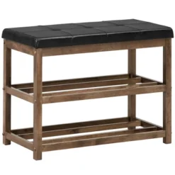 Costway 2-Tier Wooden Shoe Rack Bench W/Padded Seat For Entryway Bedroom -Costway GUEST 878d9f6f ab66 4acc b60d 5f2865387ac0