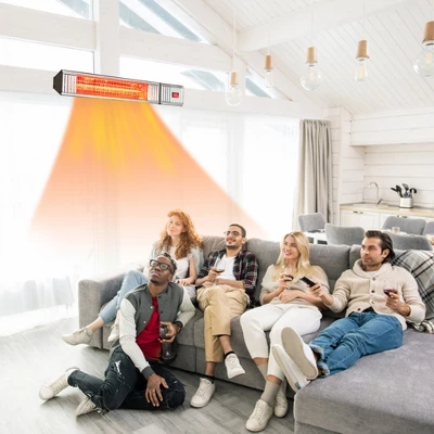 Costway 1500W Infrared Patio Heater W/ Remote Control & 24H Timer For Indoor Outdoor 11 Costway 1500W Infrared Patio Heater W/ Remote Control & 24H Timer For Indoor Outdoor - Image 9