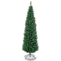 Costway 5'/6'/7'/8' /9' PVC Artificial Pencil Christmas Tree Slim Green 25 Costway 5'/6'/7'/8' /9' PVC Artificial Pencil Christmas Tree Slim Green -Costway GUEST 87dc72b6 ad18 4ab6 8c6e 06636ae452f6