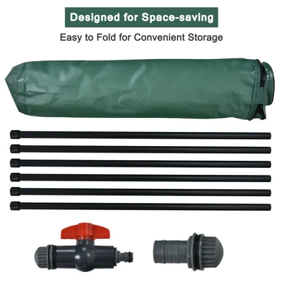 Costway 60 Gallon Portable Rain Barrel Collapsible Tank Water Collector Spigot Filter 10 Costway 60 Gallon Portable Rain Barrel Collapsible Tank Water Collector Spigot Filter - Image 8