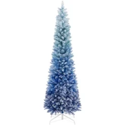 Costway 6/7 FT Blue Gradient Snow Flocked Artificial Christmas Tree With 435/725 Lush Branch Tips 23 Costway 6/7 FT Blue Gradient Snow Flocked Artificial Christmas Tree With 435/725 Lush Branch Tips -Costway GUEST 87f5fb60 55a6 476c 9877 656a806b7331