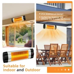 Costway 1500W Wall-Mounted Infrared Patio Heater Outdoor Indoor W/ Remote Control 15 Costway 1500W Wall-Mounted Infrared Patio Heater Outdoor Indoor W/ Remote Control -Costway GUEST 88a682bb 43e4 465c 8a1a dd7aa9885e7b