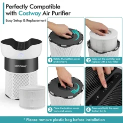 Costway Air Purifier Replacement Filter 3-in-1 H13 True HEPA For Dust Smoke Home Office 12 Costway Air Purifier Replacement Filter 3-in-1 H13 True HEPA For Dust Smoke Home Office -Costway GUEST 88b16929 6917 4b1a a9c9 e16badc4c539