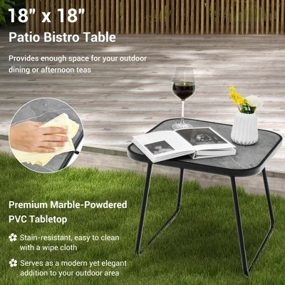 Costway 3pcs Patio Folding Chaise Lounge Chair PVC Tabletop Set Outdoor Portable Beach 7 Costway 3pcs Patio Folding Chaise Lounge Chair PVC Tabletop Set Outdoor Portable Beach - Image 5