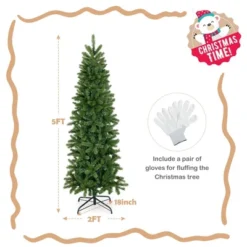 Costway 5FT Pre-Lit Hinged Artificial Christmas Tree With 390 Tips & 180 Multicolor Lights -Costway GUEST 88f8119f af1b 4d25 aabf 04a567693dbb