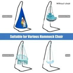 Costway Patio Adjustable 77" To 93" Hammock Chair Stand Hanging Chair Stand 14 Costway Patio Adjustable 77" To 93" Hammock Chair Stand Hanging Chair Stand -Costway GUEST 89066470 1d26 4206 b763 d3c06e499dbc