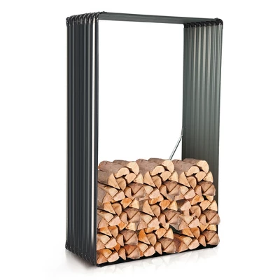 Costway 1 PC Galvanized Raised Garden Bed Outdoor Planter Box Firewood Rack Log Holder 11 Costway 1 PC Galvanized Raised Garden Bed Outdoor Planter Box Firewood Rack Log Holder - Image 9