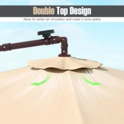 Costway Patio 10FT Hanging Offset Umbrella 32 LED Lights Sand Bag Outdoor Cross Base Beige/Turquoise/Dark Gray/Wine/Coffee/Navy 22 Costway Patio 10FT Hanging Offset Umbrella 32 LED Lights Sand Bag Outdoor Cross Base Beige/Turquoise/Dark Gray/Wine/Coffee/Navy -Costway GUEST 89b3889c 64c6 4dfe 8427 10f0c6bc6b6e