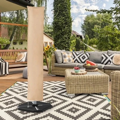 Costway Parasol Offset Cantilever Umbrella Cover 11ft Zipper Fiberglass Rod Outdoor 7 Costway Parasol Offset Cantilever Umbrella Cover 11ft Zipper Fiberglass Rod Outdoor - Image 5