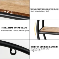 Costway Hanging Storage Shelf Round Circular Wall-Mounted 4-Tier Rack Room Decoration -Costway GUEST 8a102344 188f 49dc 88fd 371d1aa56615