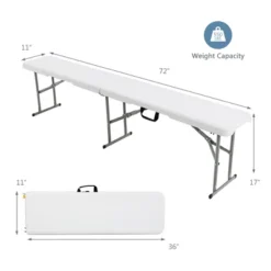 Costway 6 FT Portable Folding Bench Outdoor Picnic Bench 550 Lbs Limited For Dining 13 Costway 6 FT Portable Folding Bench Outdoor Picnic Bench 550 Lbs Limited For Dining -Costway GUEST 8a7b243f 32b5 4ae5 a613 93c6763eca9a