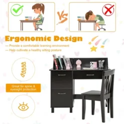 Costway Kids Wooden Study Desk & Chair Writing Table W/Drawer Storage Cabinet 17 Costway Kids Wooden Study Desk & Chair Writing Table W/Drawer Storage Cabinet -Costway GUEST 8ac5e81d cfac 4fe4 888e 983dbdd2faf6