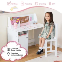 Costway Kids Desk And Chair Set Study Writing Workstation With Bookshelf & Bulletin Board 15 Costway Kids Desk And Chair Set Study Writing Workstation With Bookshelf & Bulletin Board -Costway GUEST 8b401a76 fc28 44f9 ad7b cba2ddd1b374
