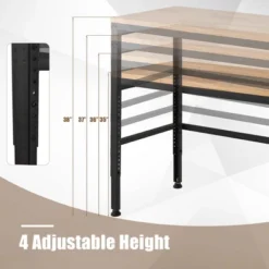 Costway 48" Adjustable Work Bench Heavy-Duty Steel Frame Worktable With Power Outlets -Costway GUEST 8b8d7173 f765 4b01 8645 537f2b6e1a90