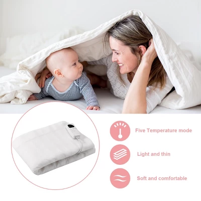 Costway Electric Heated Blanket Low-Voltage 5 Temperature Modes 8H Timer UL,Full Size/Queen Size/Twin Size 6 Costway Electric Heated Blanket Low-Voltage 5 Temperature Modes 8H Timer UL,Full Size/Queen Size/Twin Size - Image 4